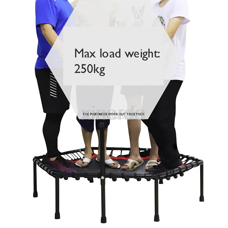 48-дюймовый бесшумный мини-батут с регулируемой ручкой фитнес-бар крытый батут