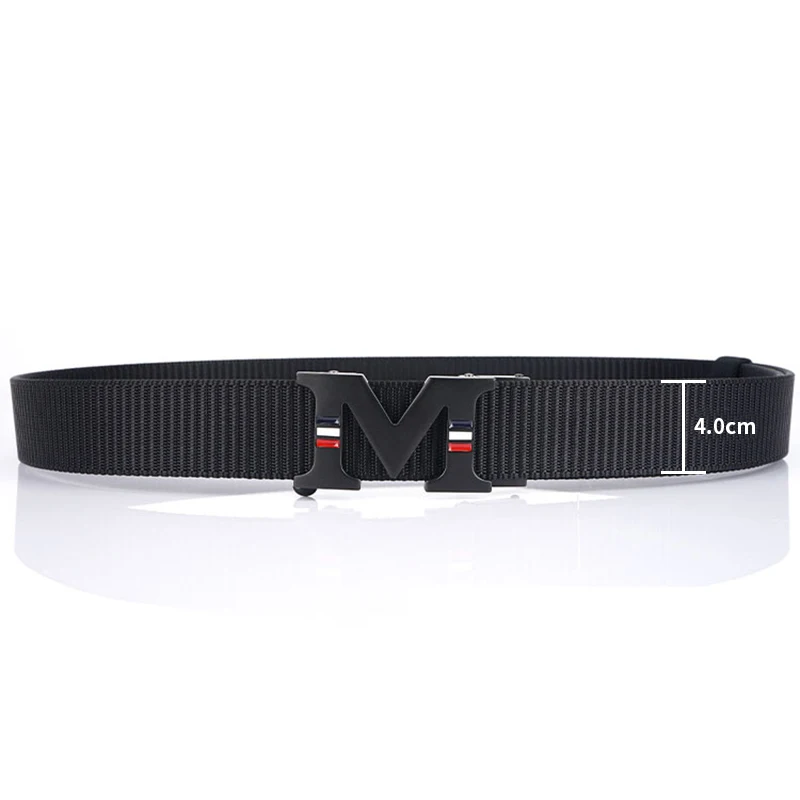 [LFMB]Men Belt Nylon Tactical Army For Trousers Metal Buckle Canvas Belts Outdoor Training Black Military Waist | Аксессуары для