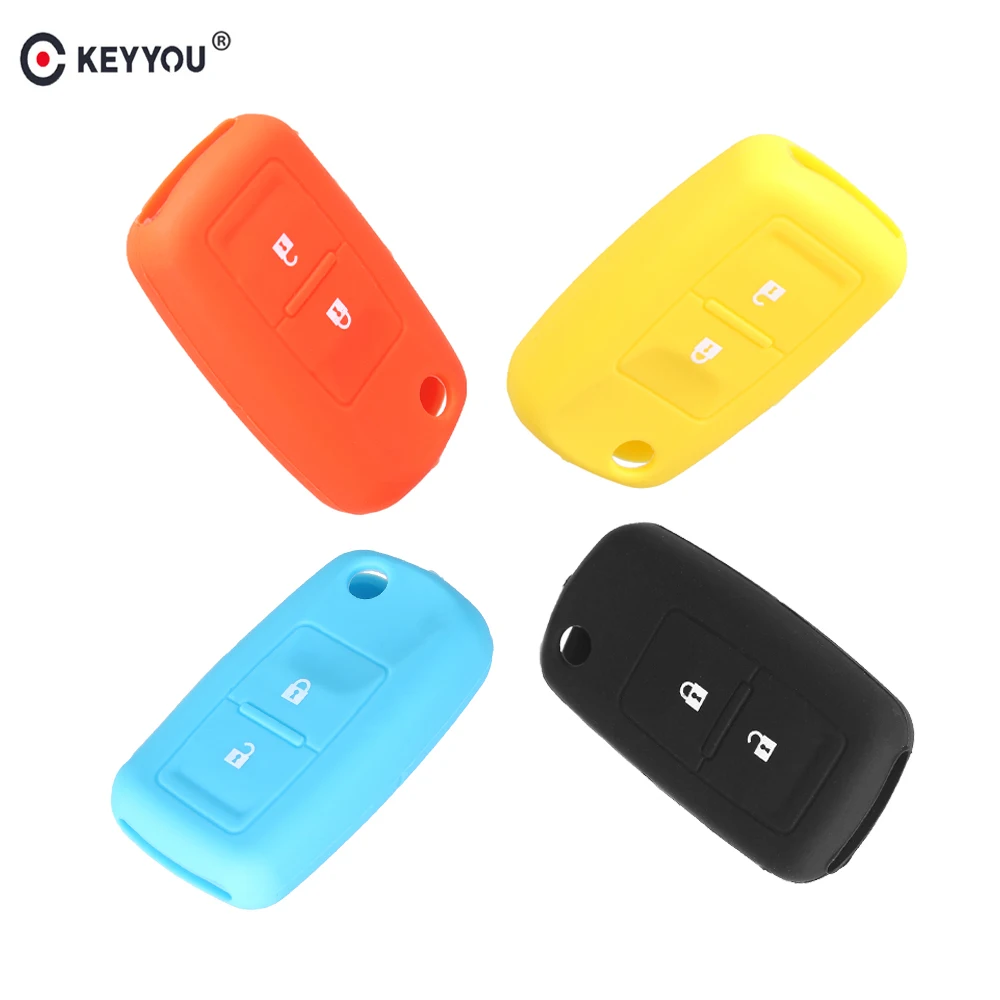 Силиконовый чехол KEYYOU для автомобильного ключа VW Volkswagen Touareg Beetle Passat GTI Rabbit Jetta