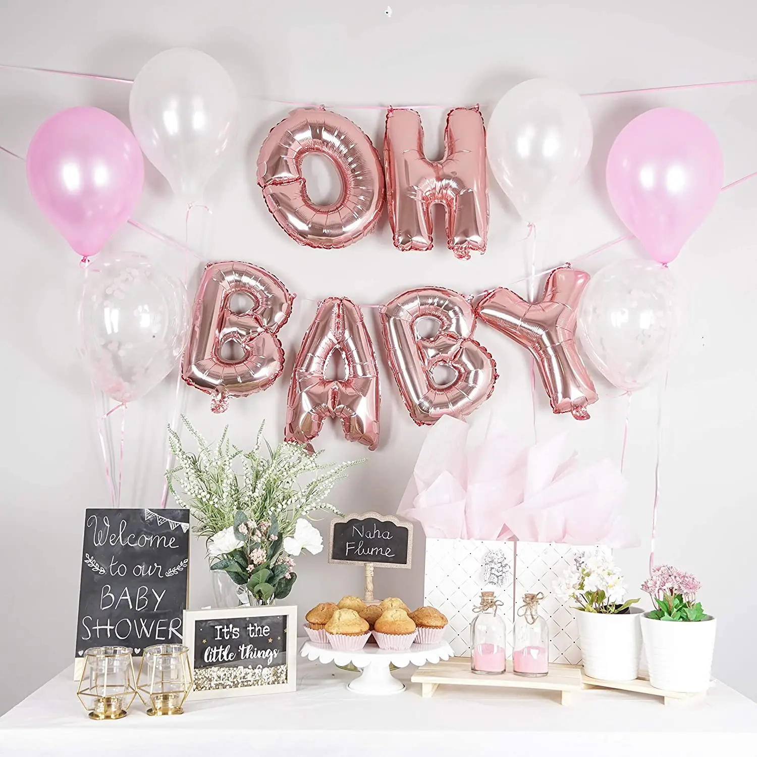 

1set 16 Inch Oh Baby Letter Foil Helium Balloons Baby Shower Birthday Party Decoration Gender Reveal Inflatable Balloons Supply
