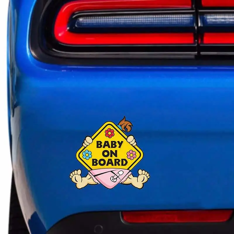 

15cmx8cm Cute cartoon baby in the car Vinyl Car stickers Decals Motorcycle Accessories Car-Window Decorative Goods PVC