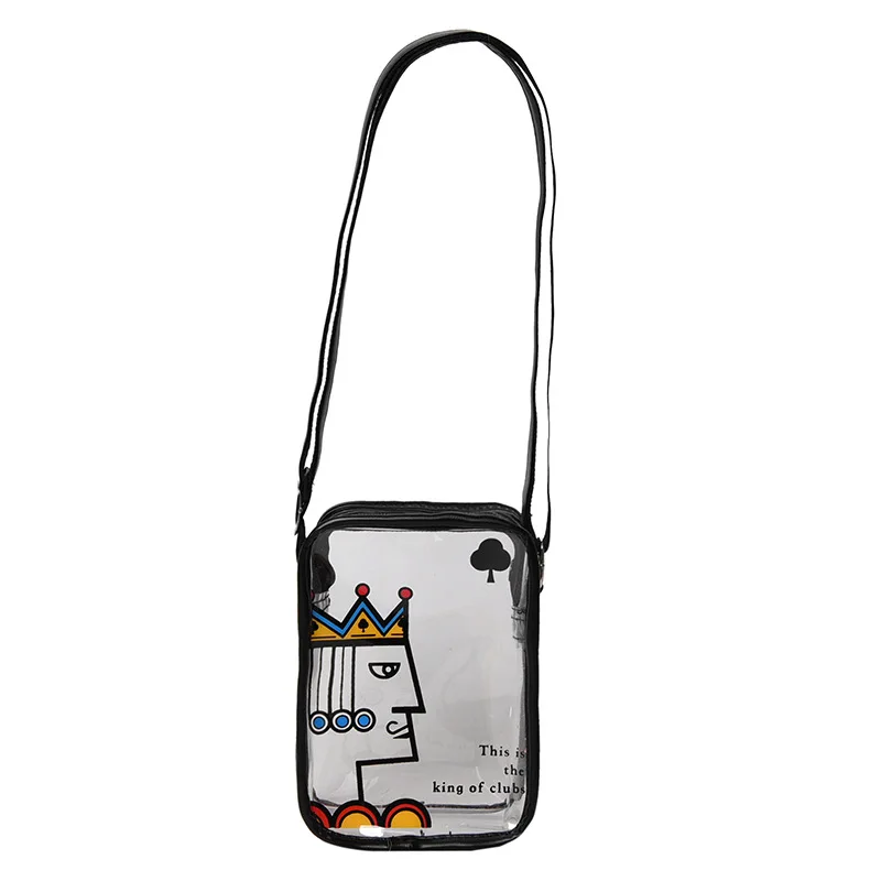 

Transparent Small Crossbody Bag for Women 2021 Fashion Cute Cartoon Mini Female Shoulder Bag Korean Girl Messenger Phone Purse