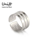 Простое геометрическое кольцо Unift из нержавеющей стали для мужчин и женщин, регулируемые кольца на палец, модная Минималистичная парная бижутерия, аксессуары в подарок