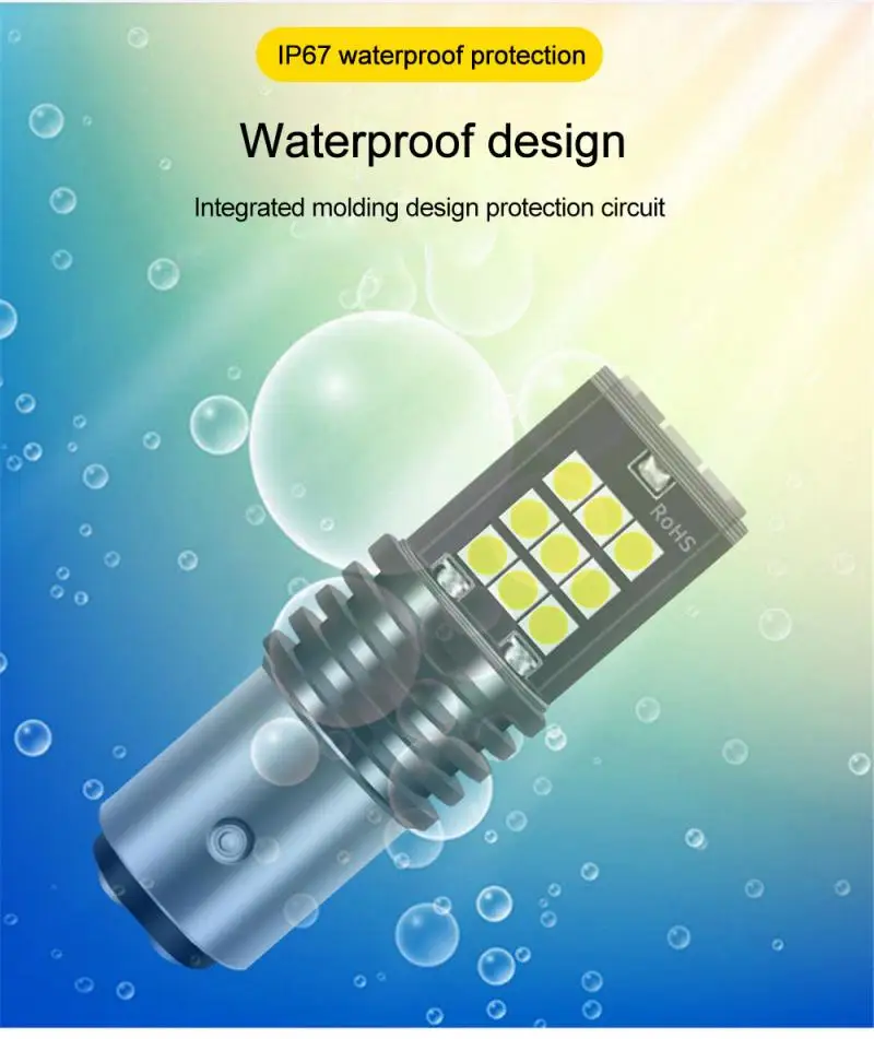 1 шт. светодиодный сигнальный фонарь P21W 1157 BA15S 24SMD 3030 стоп-сигнал поворота задний