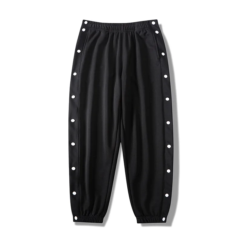

Spring and summer breasted sports pants men's straight tube thin casual full open basketball training pants trend Leggings