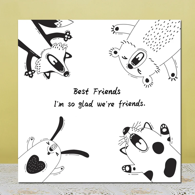 

ZhuoAng Cute Animals Stamp/Seal for DIY Scrapbooking/Photo Album Decorative Card Making Clear Stamps / Seamless Stamp