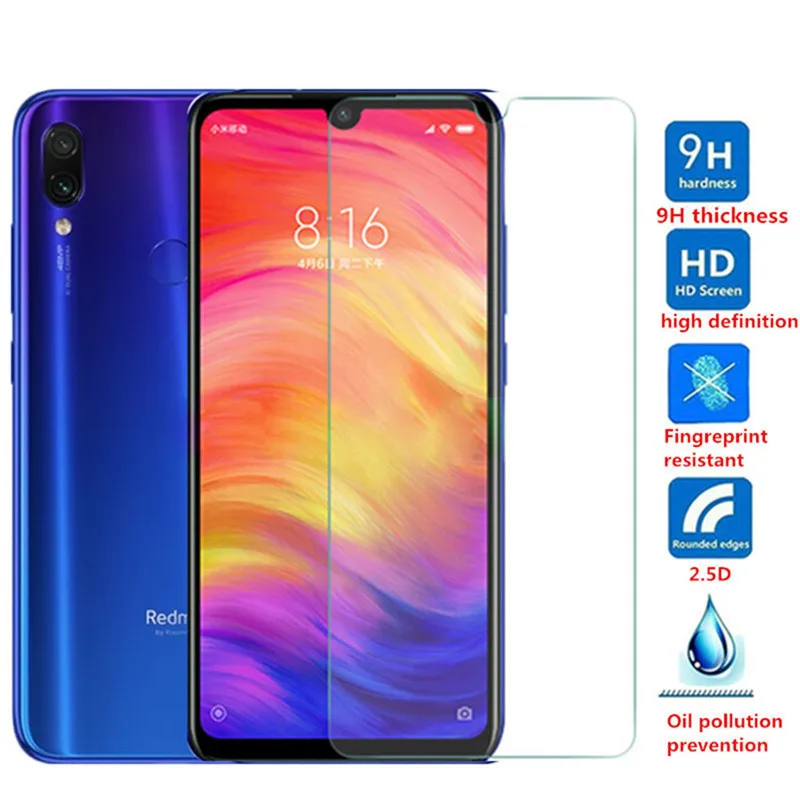 

3Pcs Tempered Glass on the for xaomi Redmi Note 7 Pro Safety Screen Protector Cover for xiomi Redmi Note 7 protective film