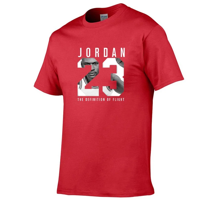 Летняя хлопковая футболка высокого качества модная повседневная с принтом Майкл