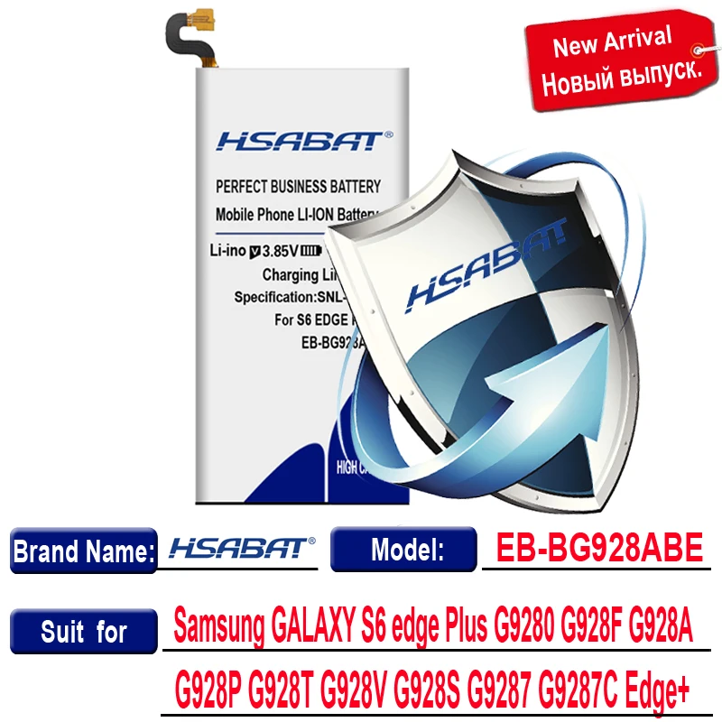 for S6 Edge Plus HSABAT EB-BG920ABE 5200 мА/ч, EB-BG928ABE EB-BG925ABE Батарея для samsung Galaxy S6 G9200 G920f S6 край G9250 S6 edge Plus G9280 - Цвет: for S6 Edge Plus