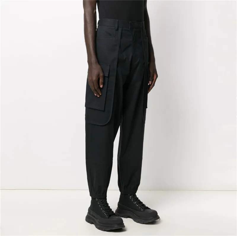 

New 2021 Men's Clothing Hair Stylist fashion Catwalk Loose and versatile overalls casual Pants Plus Size Singer Costumes