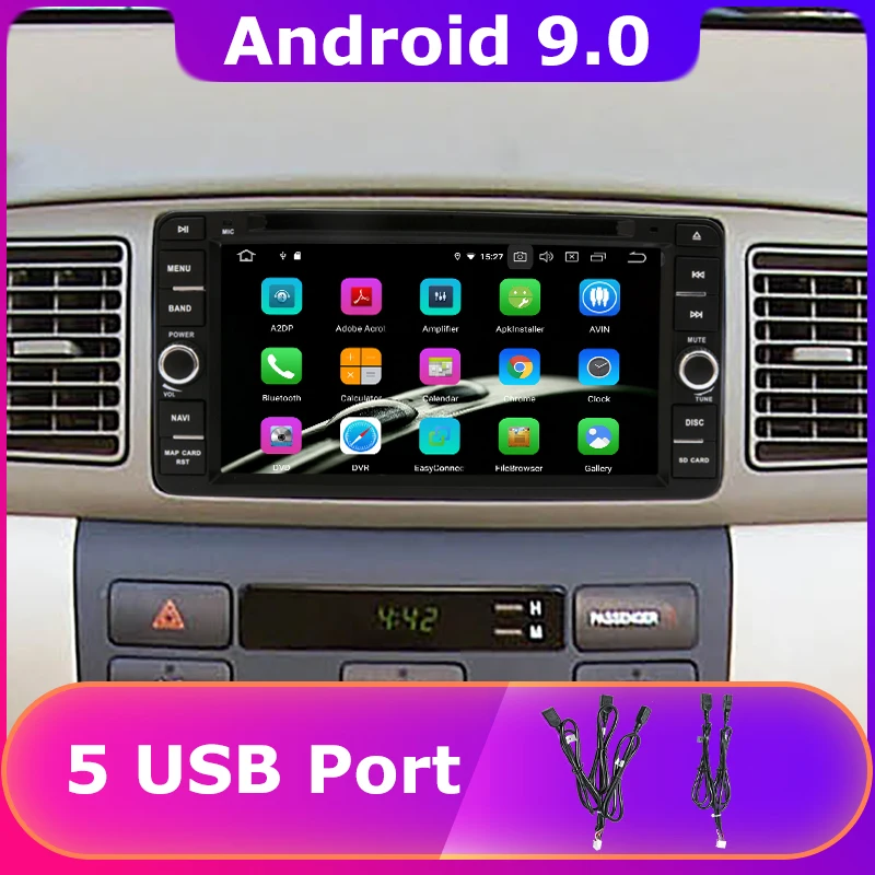 5 USB Android 9,0 Восьмиядерный автомобильный dvd-плеер для Toyota Camry Corolla Highlander Prado Tundra Sequoia Rav4 Hiace автомобильный Радио gps DSP