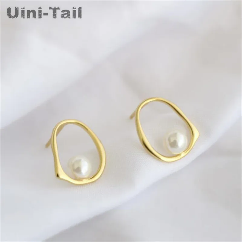 Серьги пусеты Uini Tail простые серьги из стерлингового серебра 925 пробы с