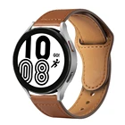 Ремешок кожаный для Samsung Galaxy watch 4 classic 42 мм 46 мм3Active 2, браслет для Galaxy watch 4 44 мм 40 мм, 20 мм 22 мм