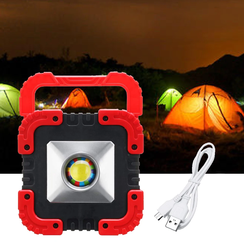 Solar COB LED Work Light Portable Lantern 10W Emergency Rechargeable Flood Outdoor Garden Spot Lamp | Освещение
