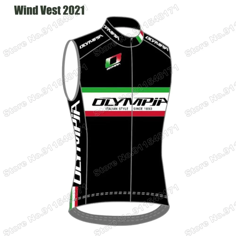 

olympia Team 2021 Ropa Windproof Lightweight Wind Vest Cycling Vest Race Road Cycling Jersey Sleeveless MTB Maillot Ciclismo