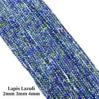 wholesale 2mm3mm4mm natural stone faceted lapis lazuli exquisite gem loose beads jewelry diy necklace bracelet accessories 38cm