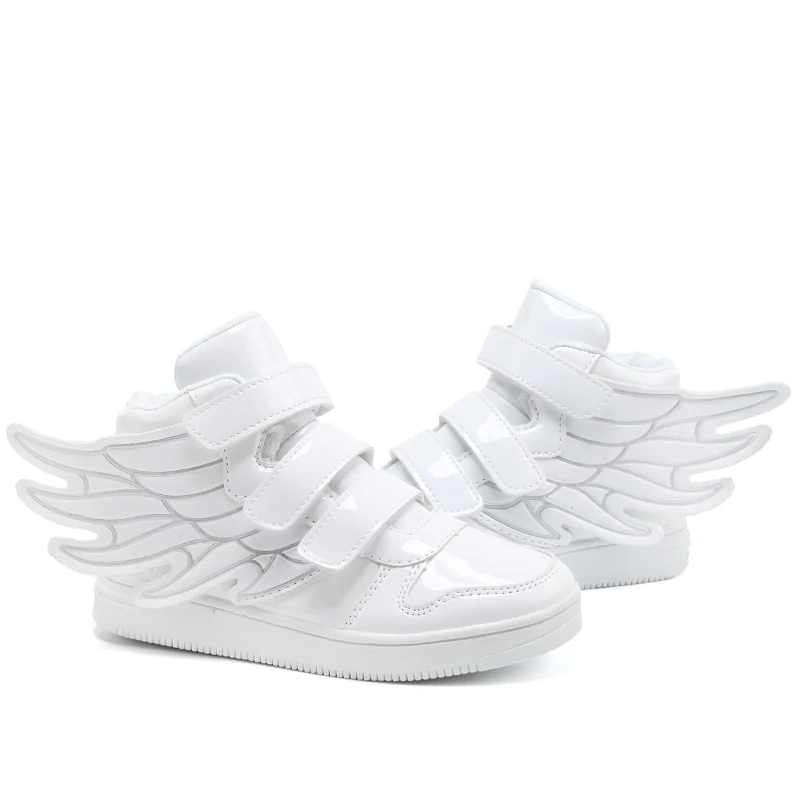 Детские белые кроссовки с крыльями ангела баскетбольные для мальчиков