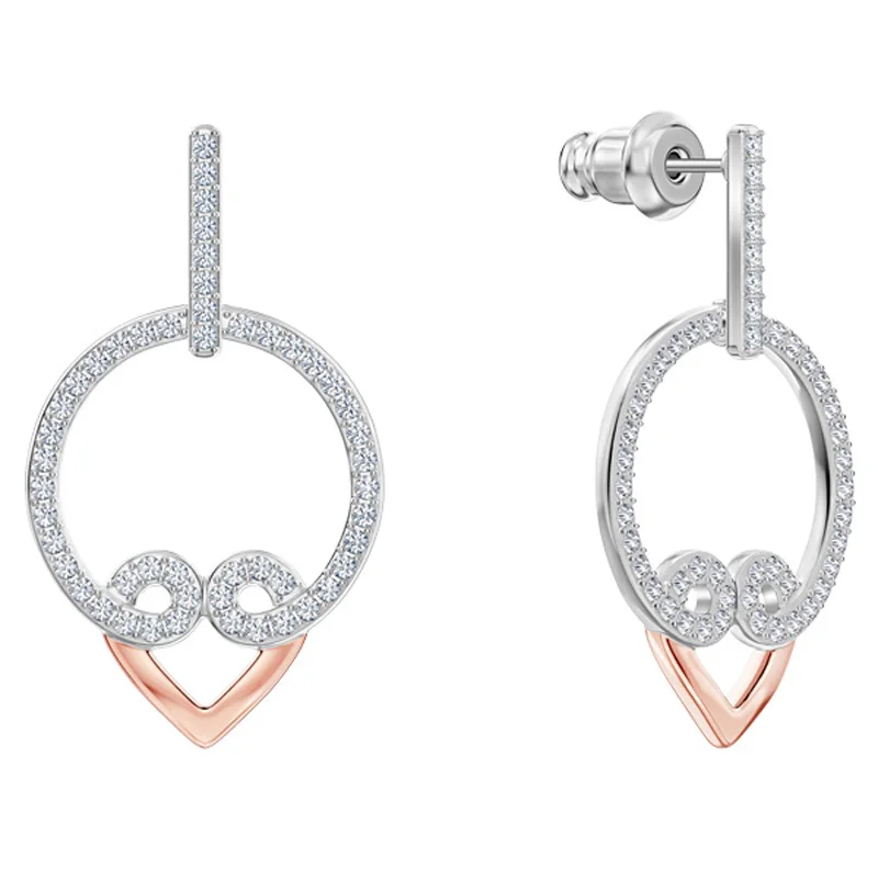 Женские серьги в форме сердца PANDOO модные романтические из стерлингового серебра