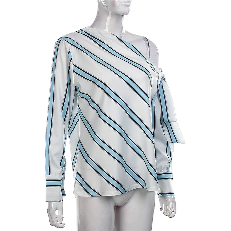 Осенняя женская новая полосатая Свободная блузка модные женские рубашки с