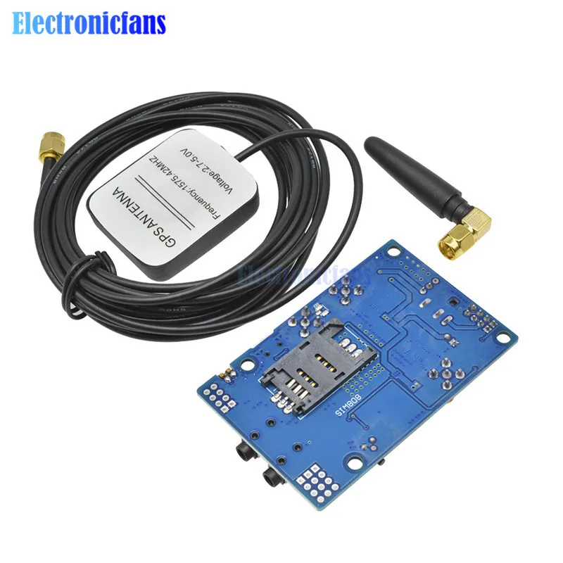 SIM808 модуль GSM GPRS gps макетная плата SMA с gps антенной для Arduino