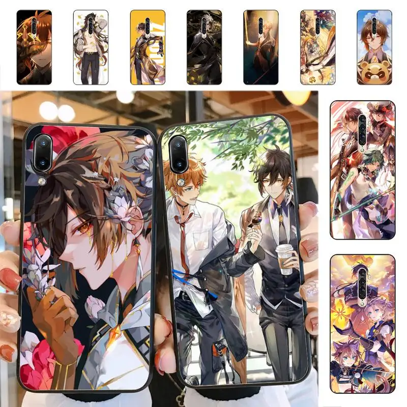 

YNDFCNB Zhongli Genshin Impact Phone Case for Vivo Y91C Y11 17 19 17 67 81 Oppo A9 2020 Realme c3