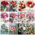 PhotoCustom Краски по номерам цветы 60x75 см Масло Краски ing по номерам на холсте розы Безрамное DIY ручной Краски ing домашний декор