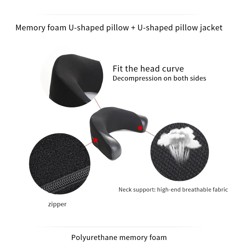 Подушка для путешествий с поддержкой шеи подушка из пены памятью u-образные