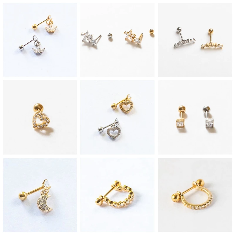 

Серьги-гвоздики женские BOAKO Pendientes Plata, 925, натуральные, в форме сердца, 1 шт., украшения для ушного хряща г., #20