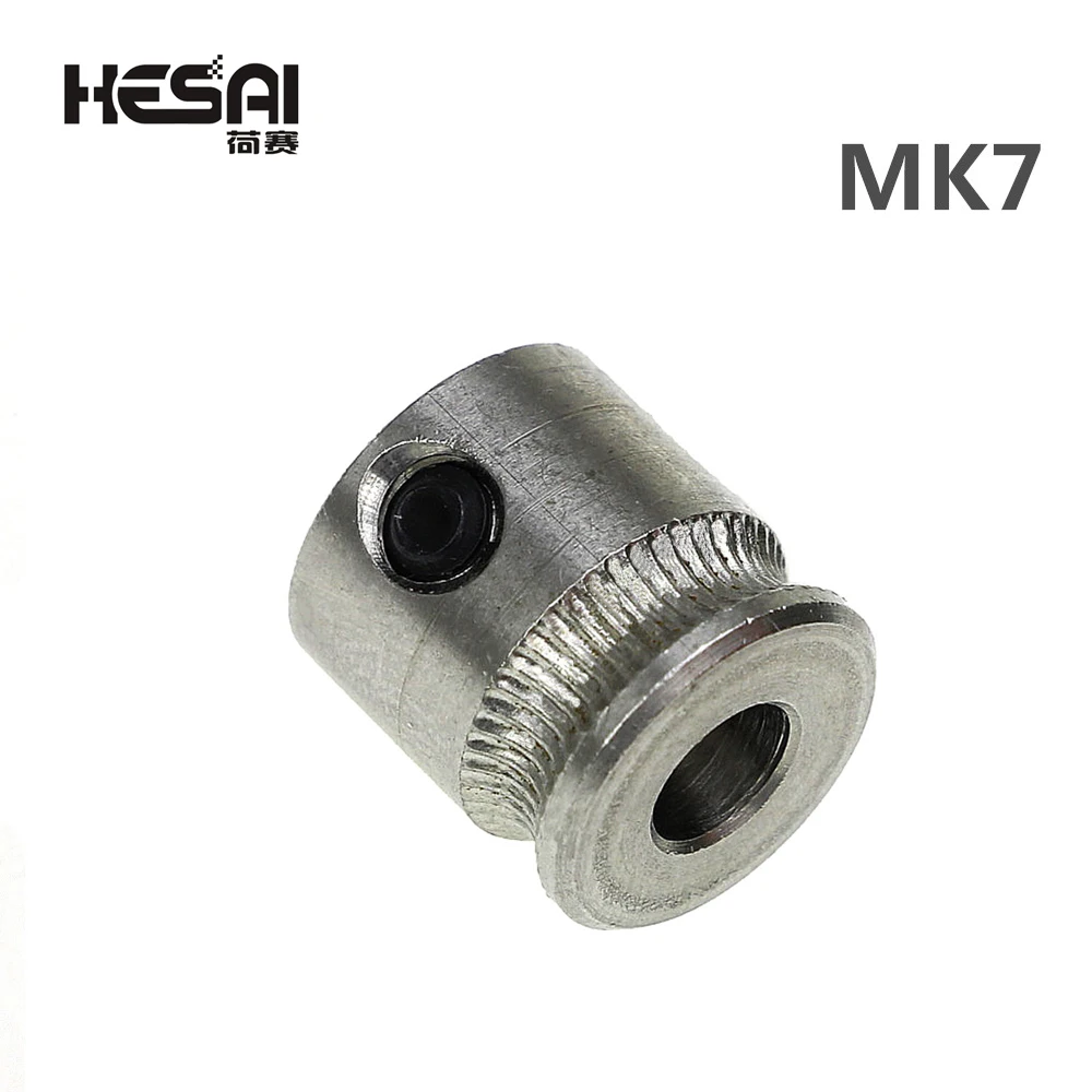 

Stainless Steel 3D Printer Filament Extruder Pulley Gear MK7 Teeth Drive Gear with M4 Hexagonal Screw