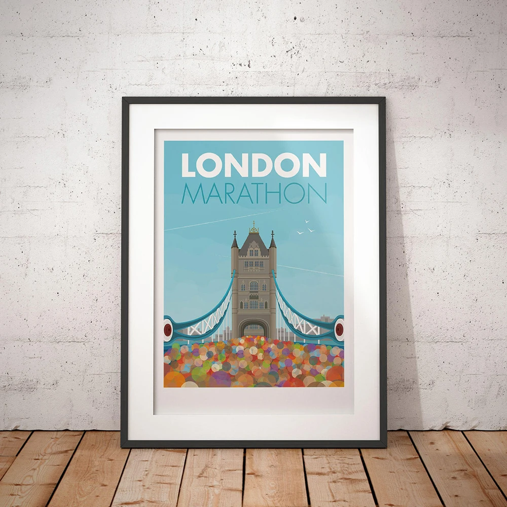 

HD Print Painting London Marathon Home Decor Canvas Famous Buildings Poster Modular Pictures Modern Living Room Frame Wall Art