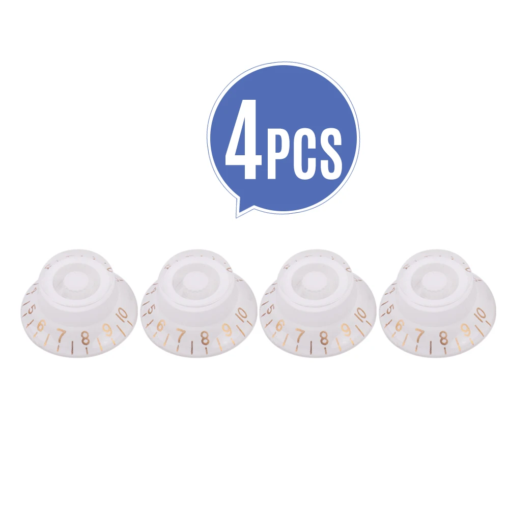 

4PCS Electric Guitar Knob Hat Bass Acrylic Knob Hat Tone and Volume Control Knobs for LP Style Guitars Replacement Guitar Parts
