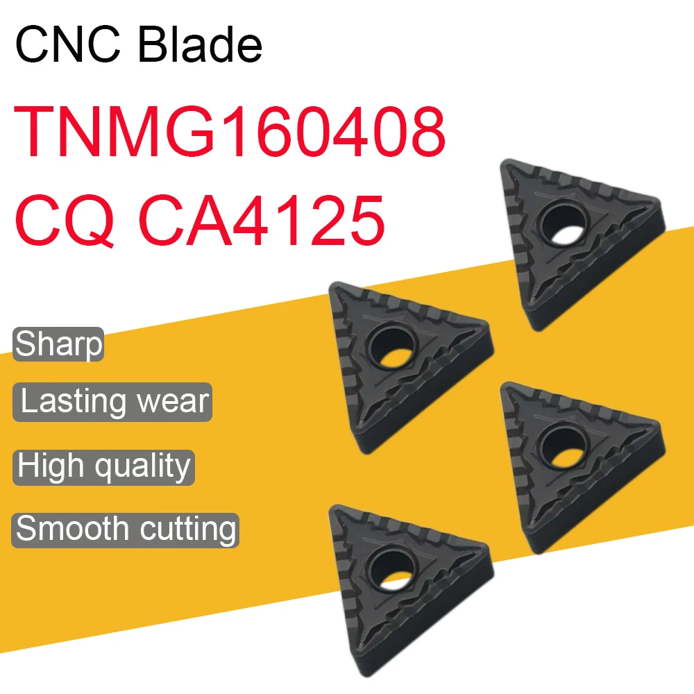

Вставки карбидные TNMG160408 CQ CA4125 для токарного станка с ЧПУ, 10 шт.