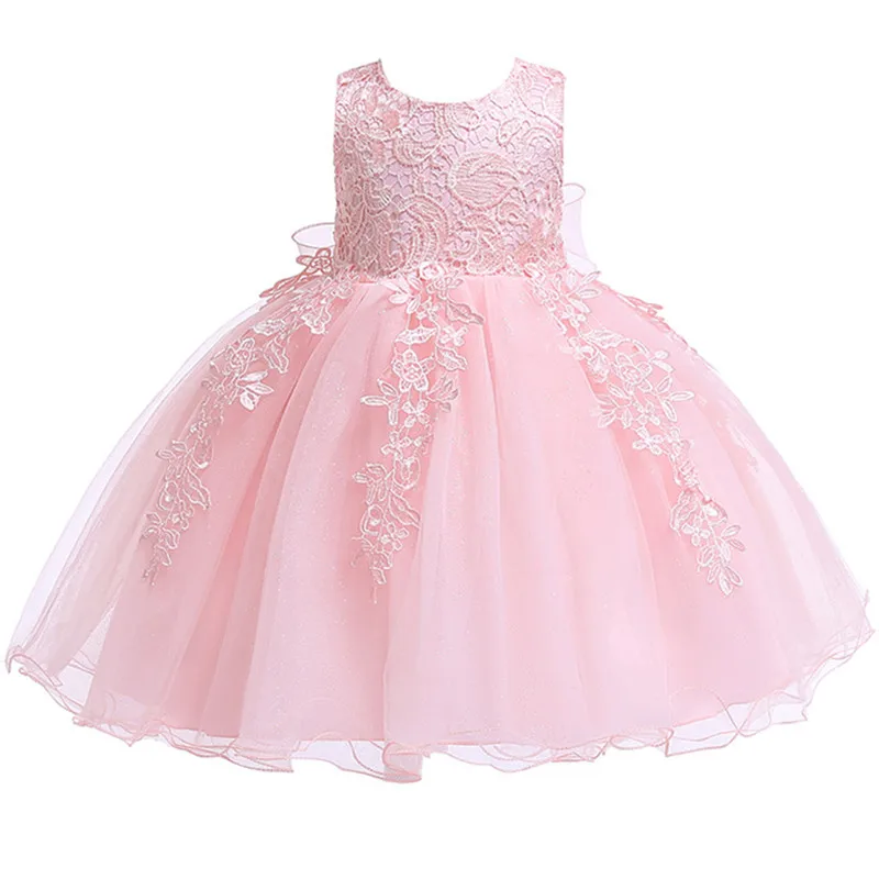Shrimp pink Vestidos de fiesta de noche; бальное платье принцессы для маленьких девочек; кружевное платье подружки невесты с цветочным узором для свадебной вечеринки; платья для выпускного вечера - Цвет: Shrimp pink