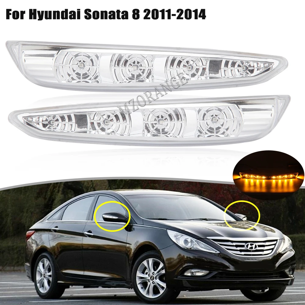 Rearview Mirror Lamp for Hyundai Sonata 8 Hybrid LED Car side RearView Mirrors Turn Signal Light headlight Lamp Accessories
