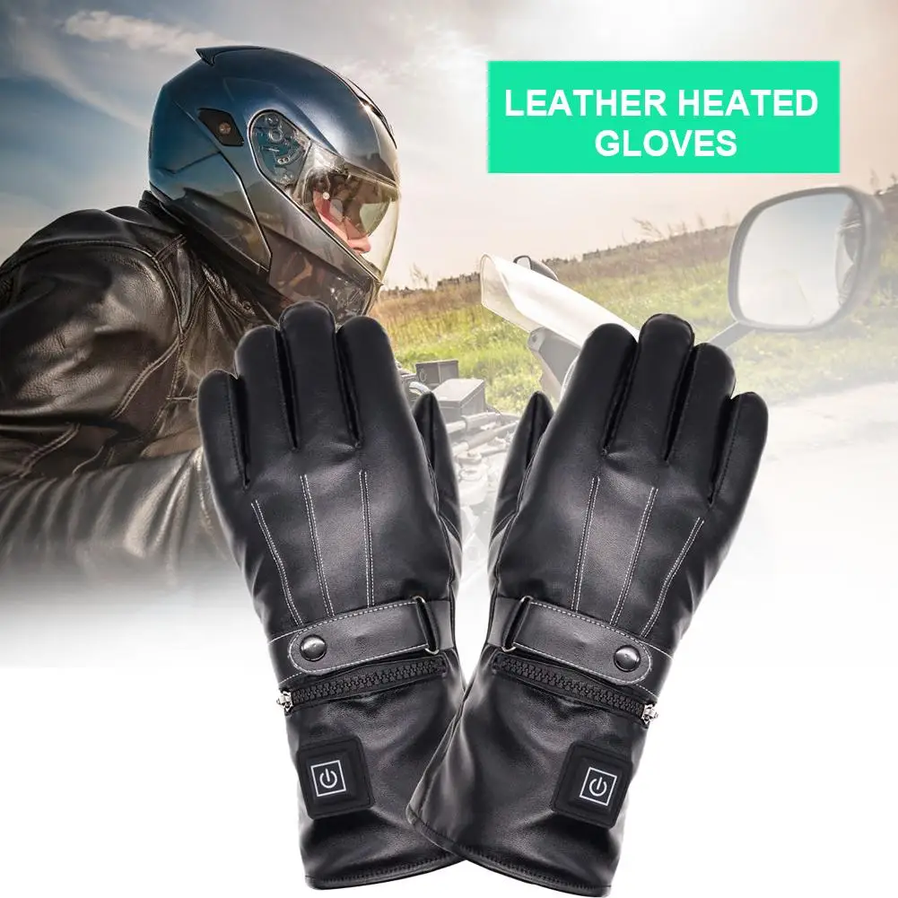 Кожаные перчатки с подогревом для мужчин и женщин 7 4 V 2600mAh перезаряжаемые батареи