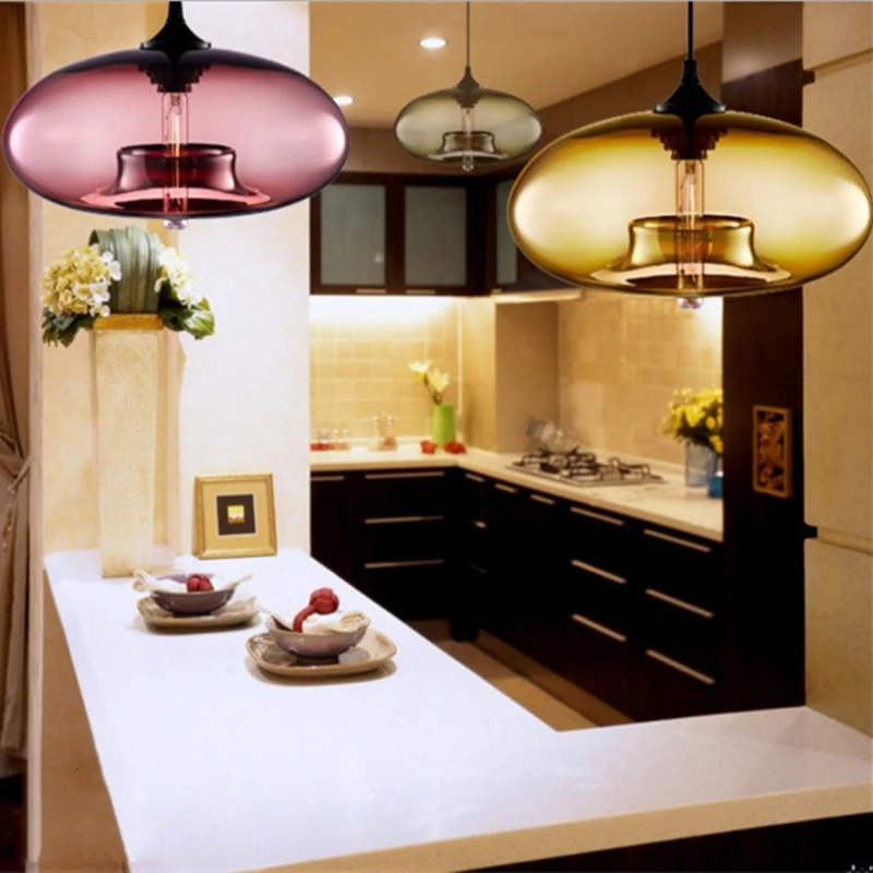 Северная Европа простые прозрачные стеклянные подвесные светильники для