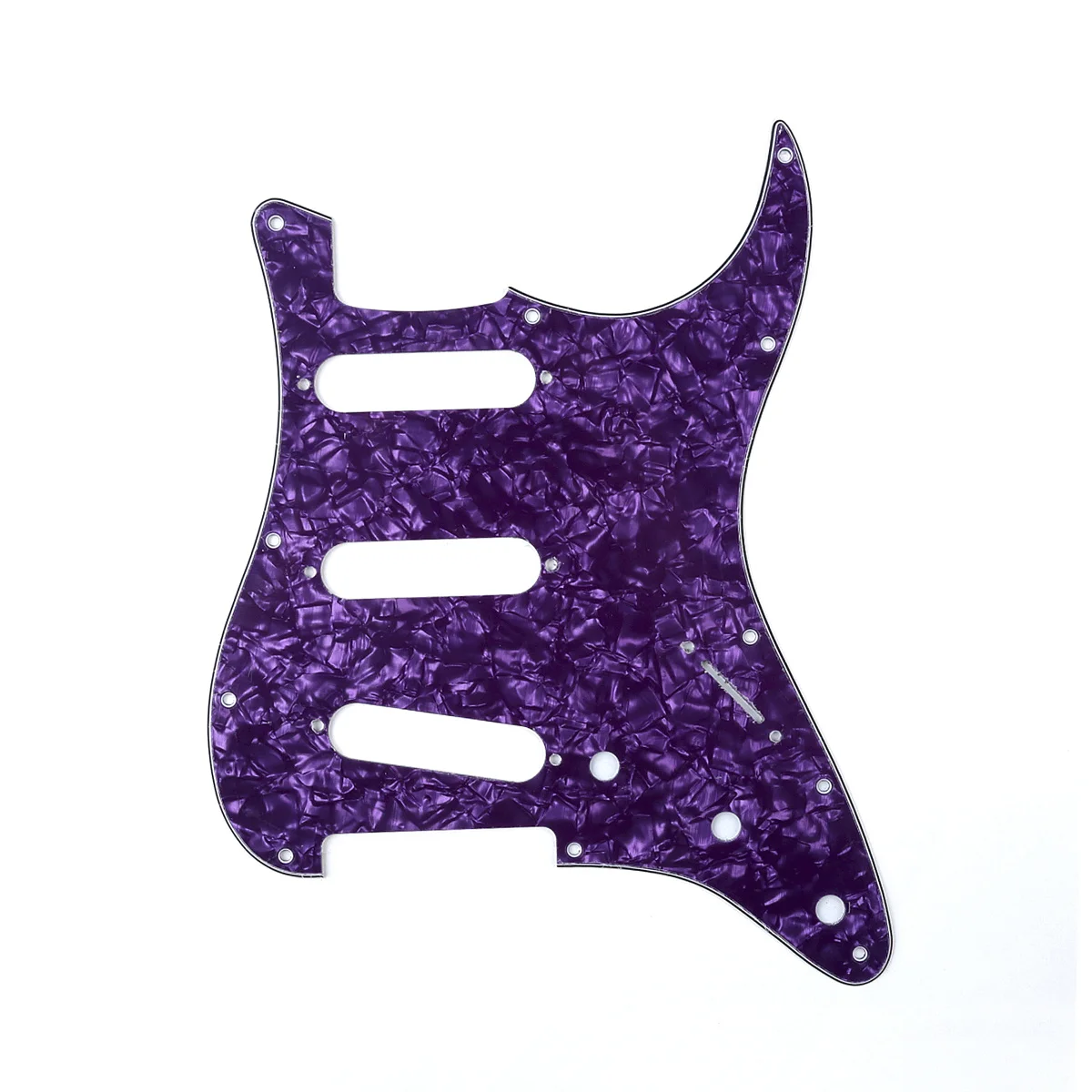 

Musiclily SSS 11 Hole Strat Guitar Pickguard for Fender USA/Mexican Made Standard Stratocaster Style, 4Ply Purple Pearl