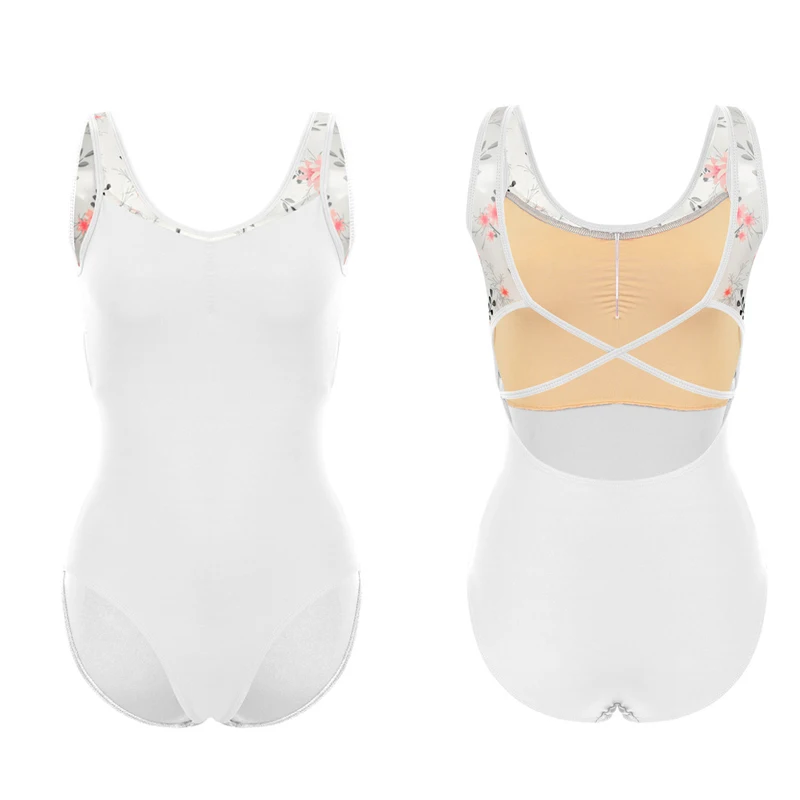 Кружевное эластичное балетное трико без рукавов боди для женщин гимнастическое