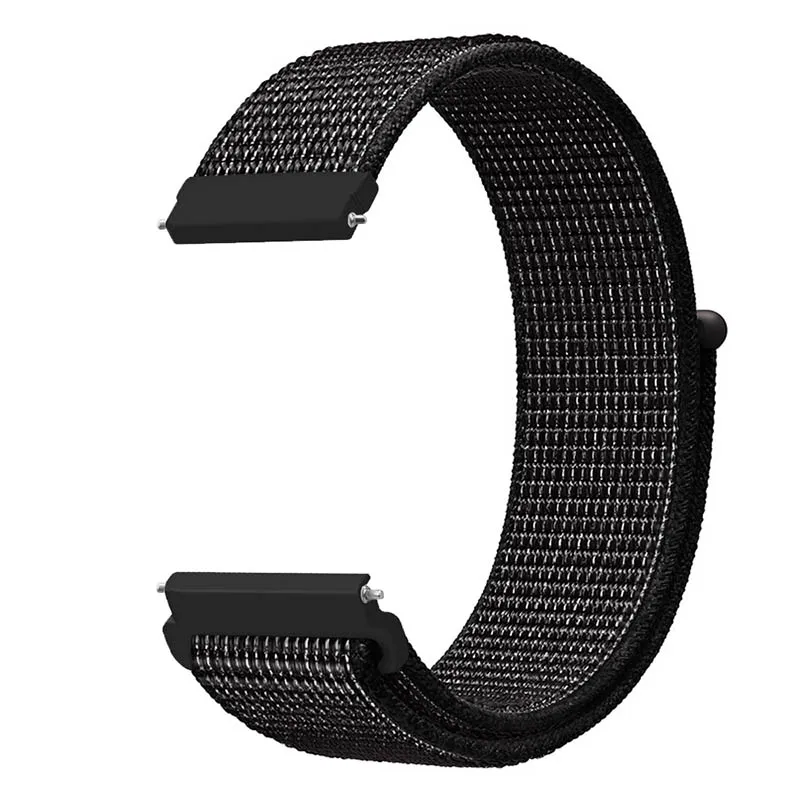 Reflective black Нейлоновый спортивный ремешок для часов Huami Amazfit Bip на липучке для Amazfit GTR 47 мм 42 мм Amazfit GTS Ремешки для наручных часов 20 22 мм - Цвет ремешка: Reflective black