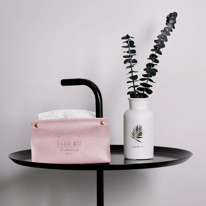 Container Towel Napkin Tissue Holder Ins Nordic Leather Box Paper Dispenser Case For Office Home Decorati | Дом и сад