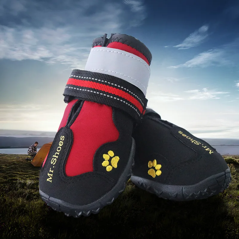 

Pet Dog Shoes for Sports Mountain Wearable for Pets Pvc Soles Waterproof Reflective Dog Boots Perfect for Small Medium Large Dog