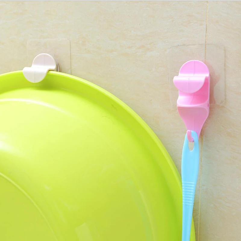 Набор липких крючков пластиковый для клейкой ленты держатель губки настенный