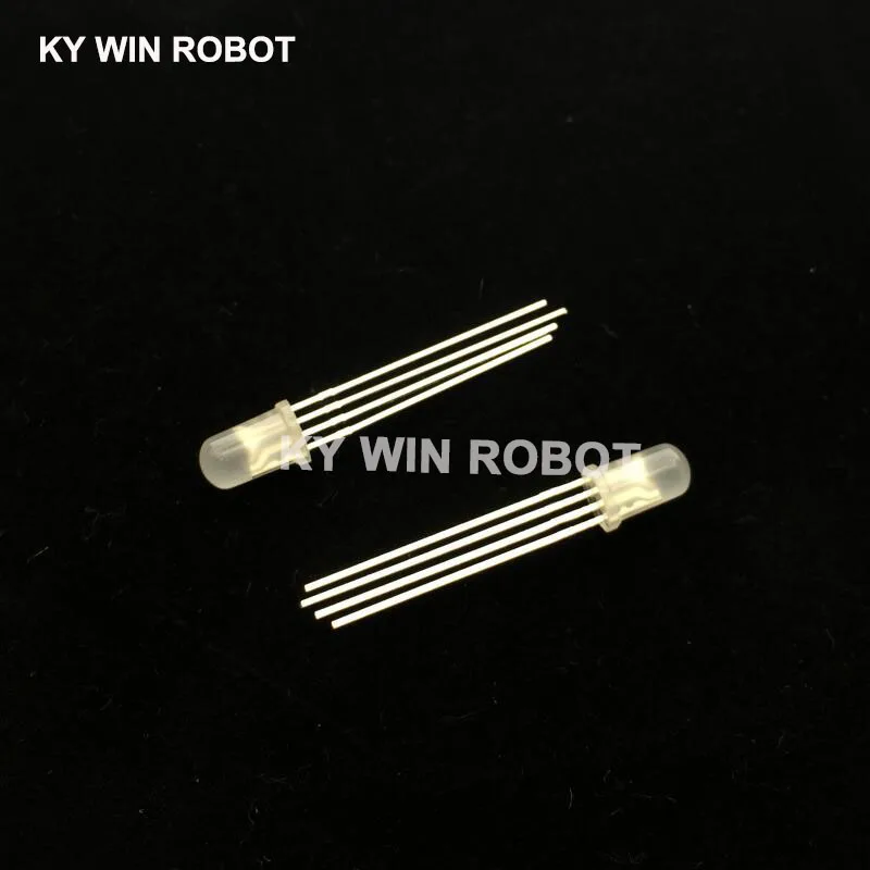 50pcs/lot 5mm 4pins RGB LED Common Cathode/Anode Tri-Color Emitting Diodes Diffused