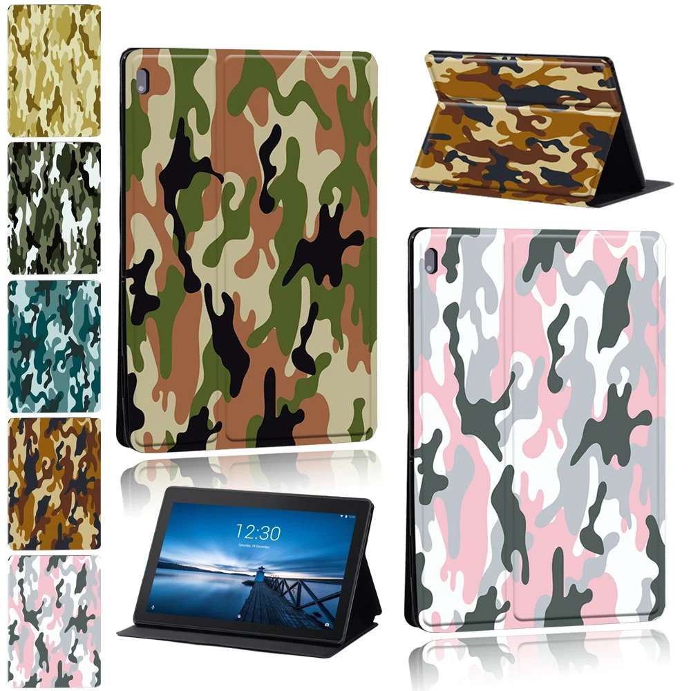 

Tablet Case for Lenovo Tab M10/Tab M10 Plus/Tab E10 Army Camouflage Pattern Series Tablet Protective Shell + Free Stylus