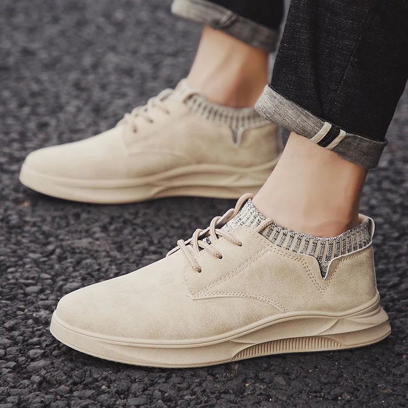 Повседневная Спортивная обувь для мужчин сезон осень Новинка кожаные ботинки