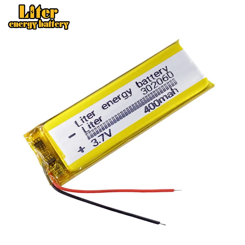 

Polymer battery 400mah 302060 3.7V smart home Li-ion battery for dvr GPS mp3 mp4 li polymer rechargeable battery