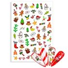 3D Рождественские наклейки для ногтей, милые Мультяшные слайдеры, снежинка, Искусственная елка, наклейка, гель, Полис, маникюр, аксессуары для ногтевого дизайна, наклейки