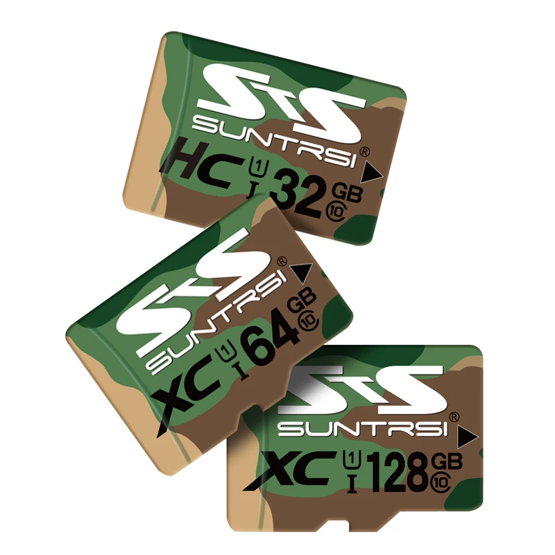 Suntrsi Micro SD карта памяти 128 ГБ 64 32 SDHC для телефона чтение скорость записи класс 10 100%