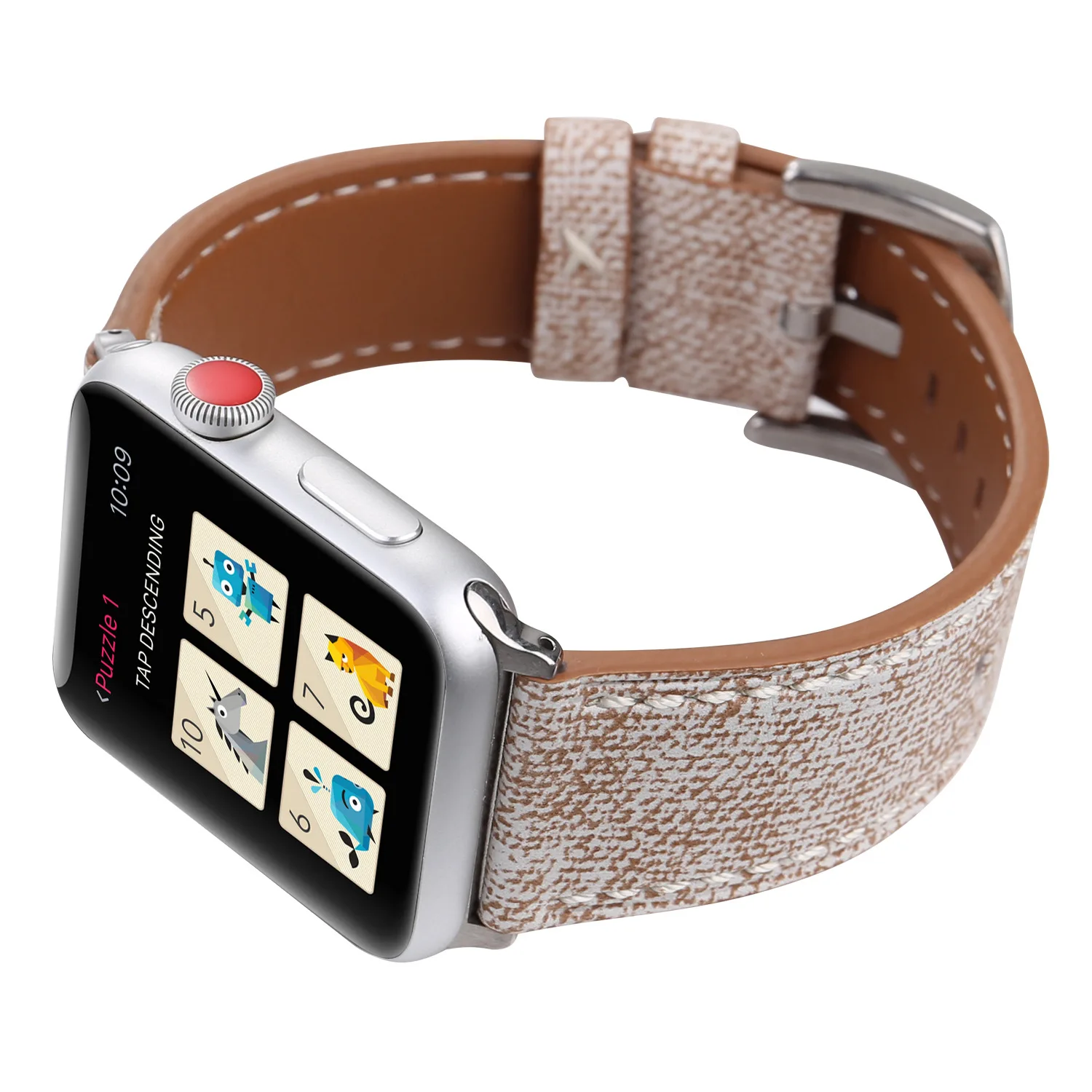 Ремешок для apple watch series 4 5 3 2 1 кожаный ремень для iwatch холст с классической пряжкой темно-синие джинсы 38 42 мм