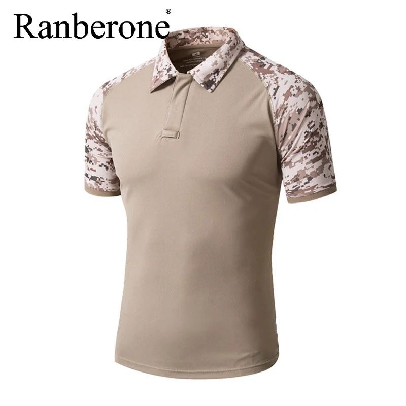 Men Military Style Camouflage Tactical Shirt Breathable Quick Dry Man Shirts Summer Casual Camo Turn-down Collar Top Sportswear